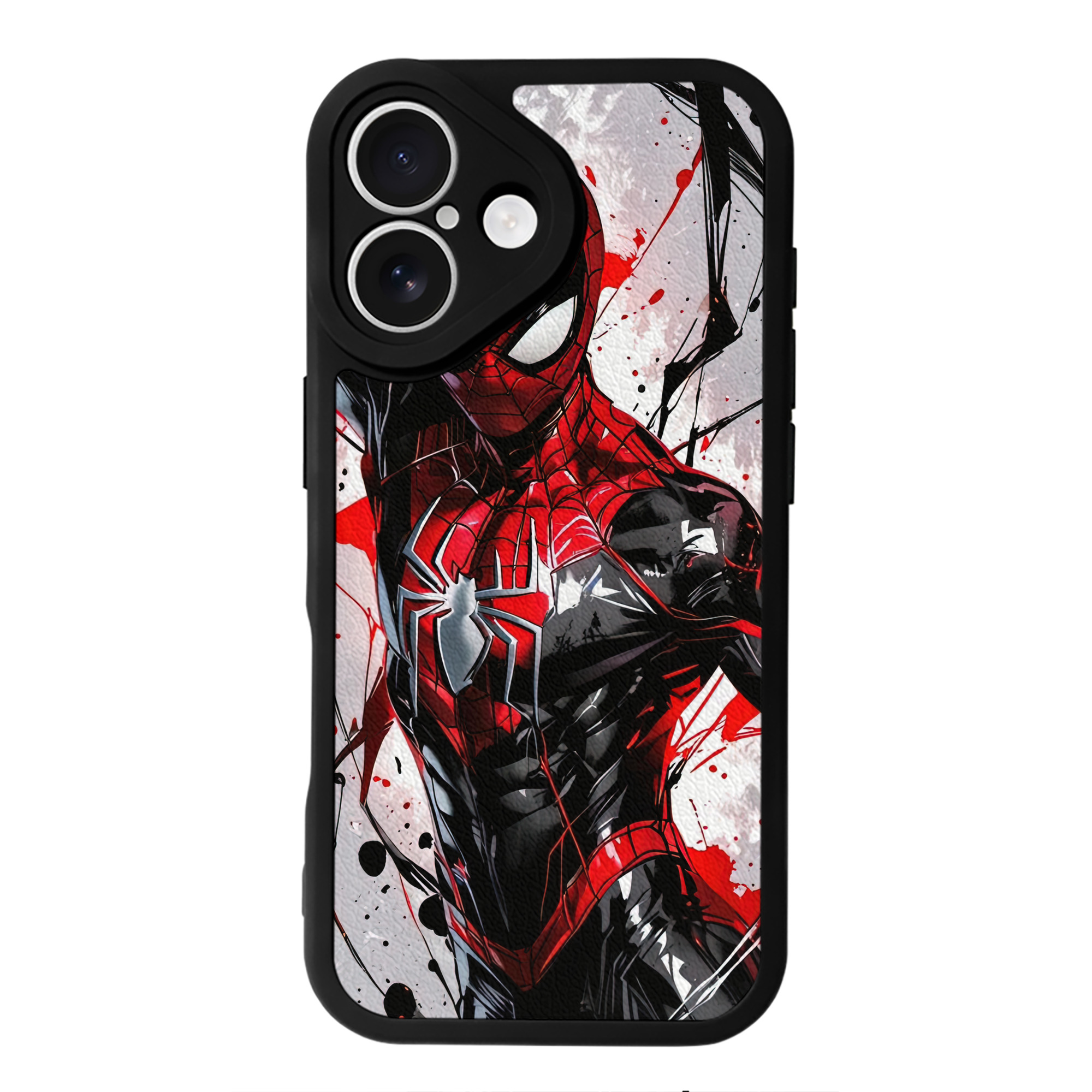 （画像用） Spider Man スパイダーマン 【iPhone 16シリーズ対応】シリコンスマホケース（レザー調） 材質：シリコン